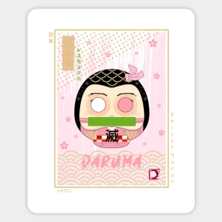 Daruma Nezuko Ukiyo-e Sticker